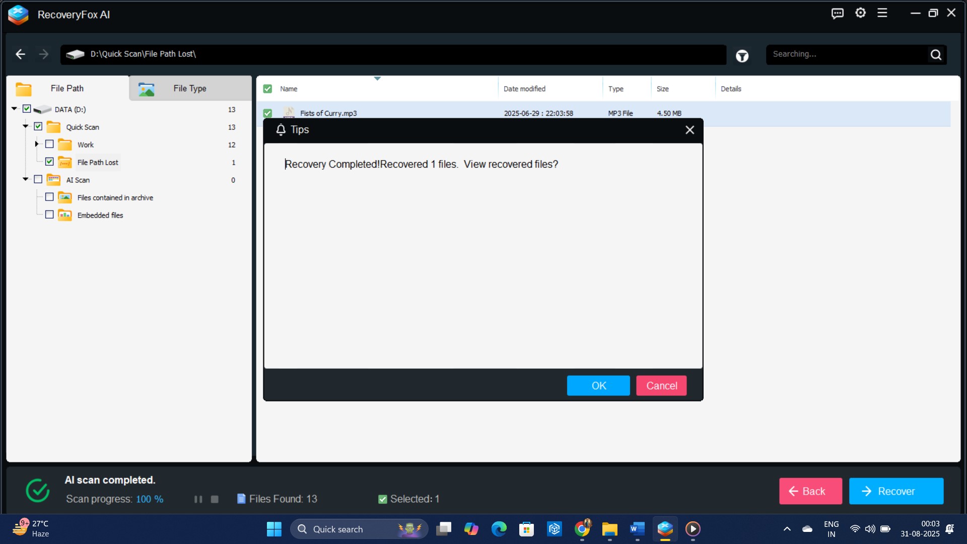 File restore test 2