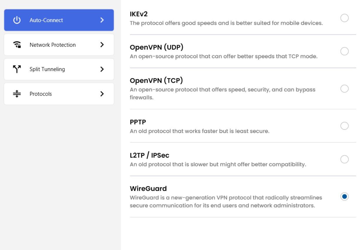 OysterVPN protocols